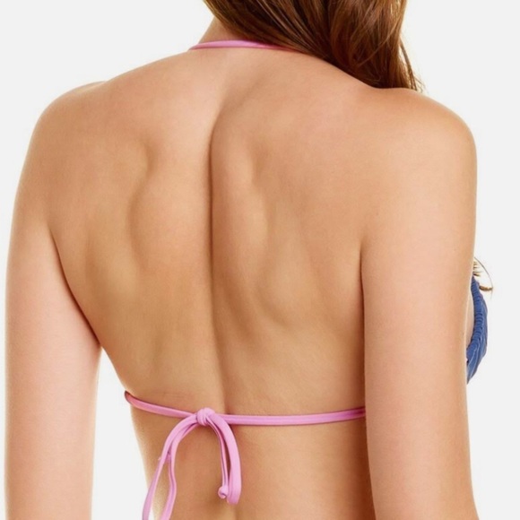 L*SPACE SET Freddie Bikini Top In Indigo Rosebud and Camacho bottom cla Rosebud - Picture 5 of 14